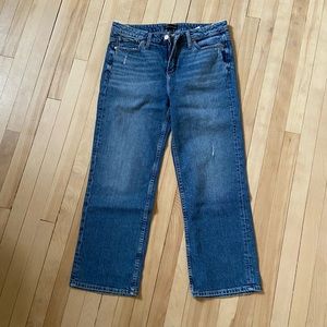 Silver wide/ straight leg jeans